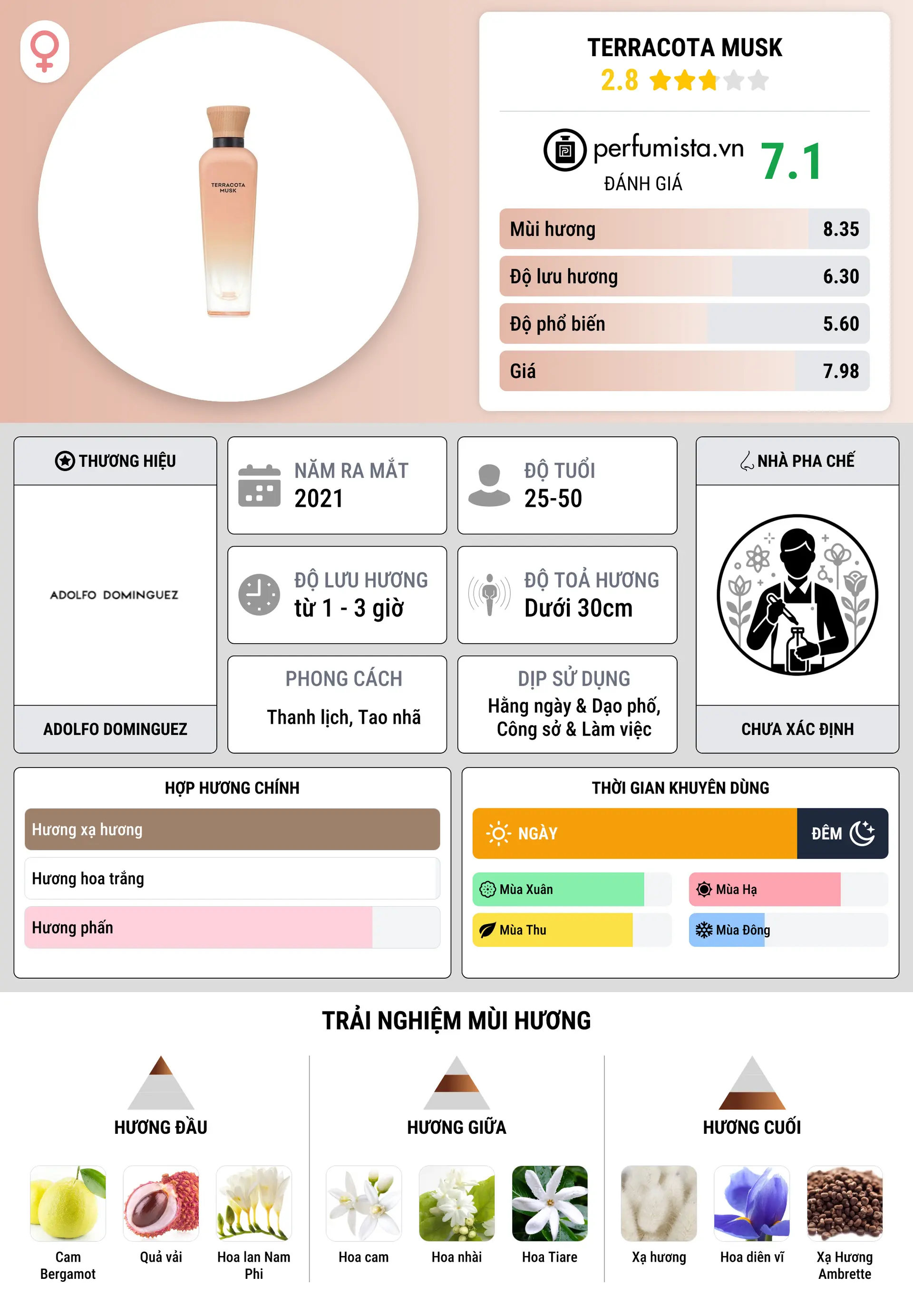 Thông tin chi tiết Terracota Musk