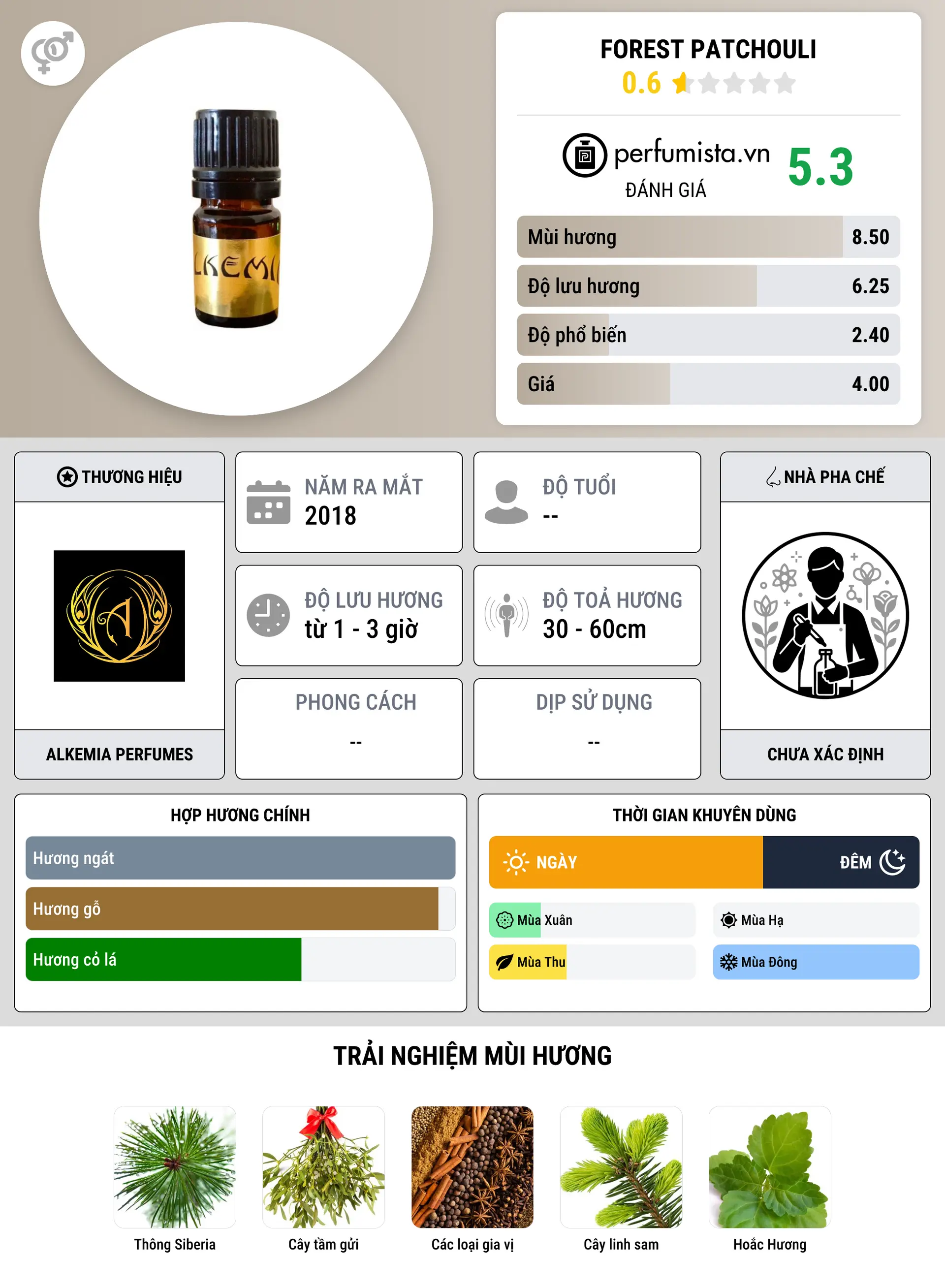 Thông tin chi tiết Forest Patchouli
