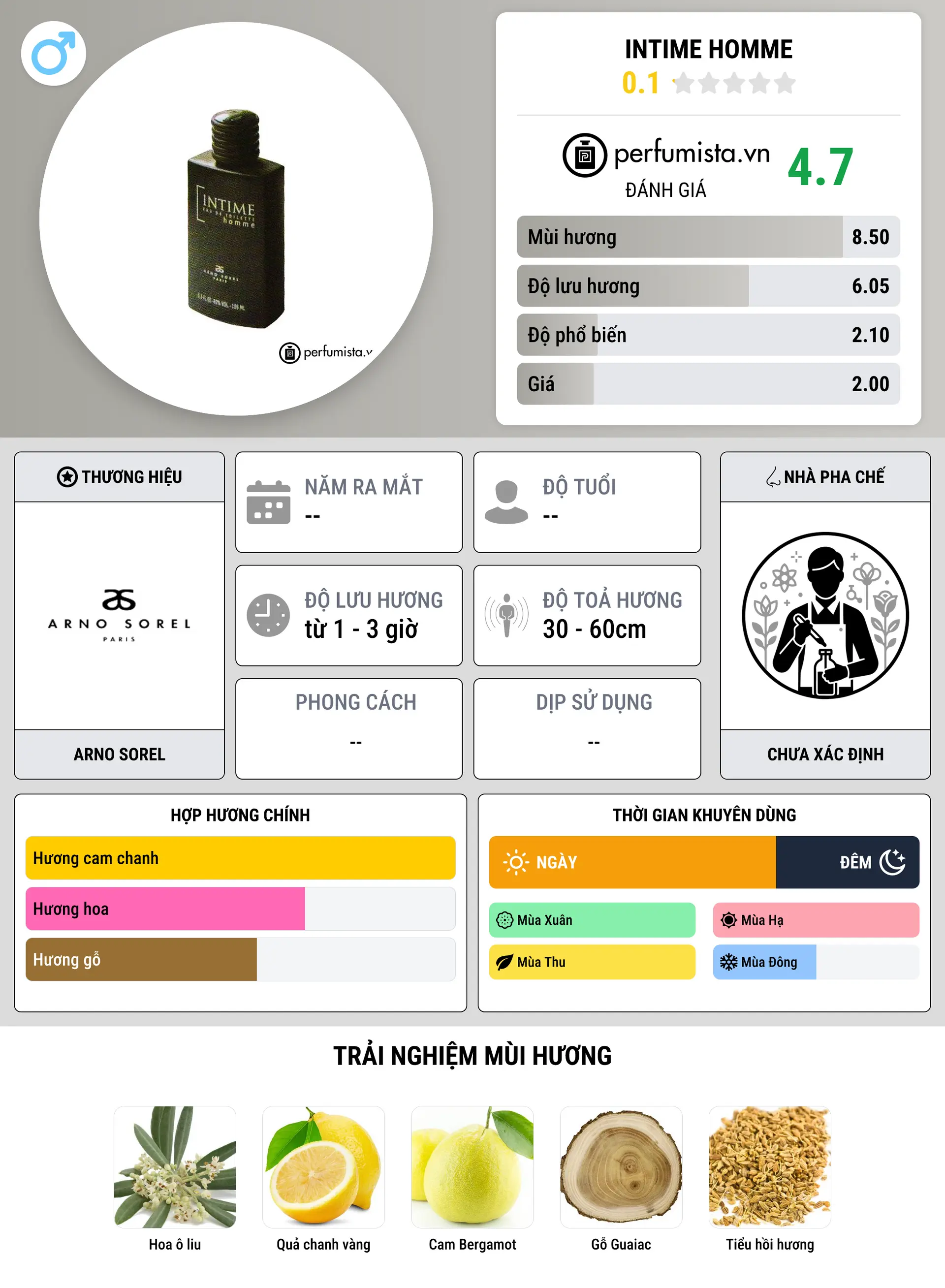 Thông tin chi tiết Intime Homme