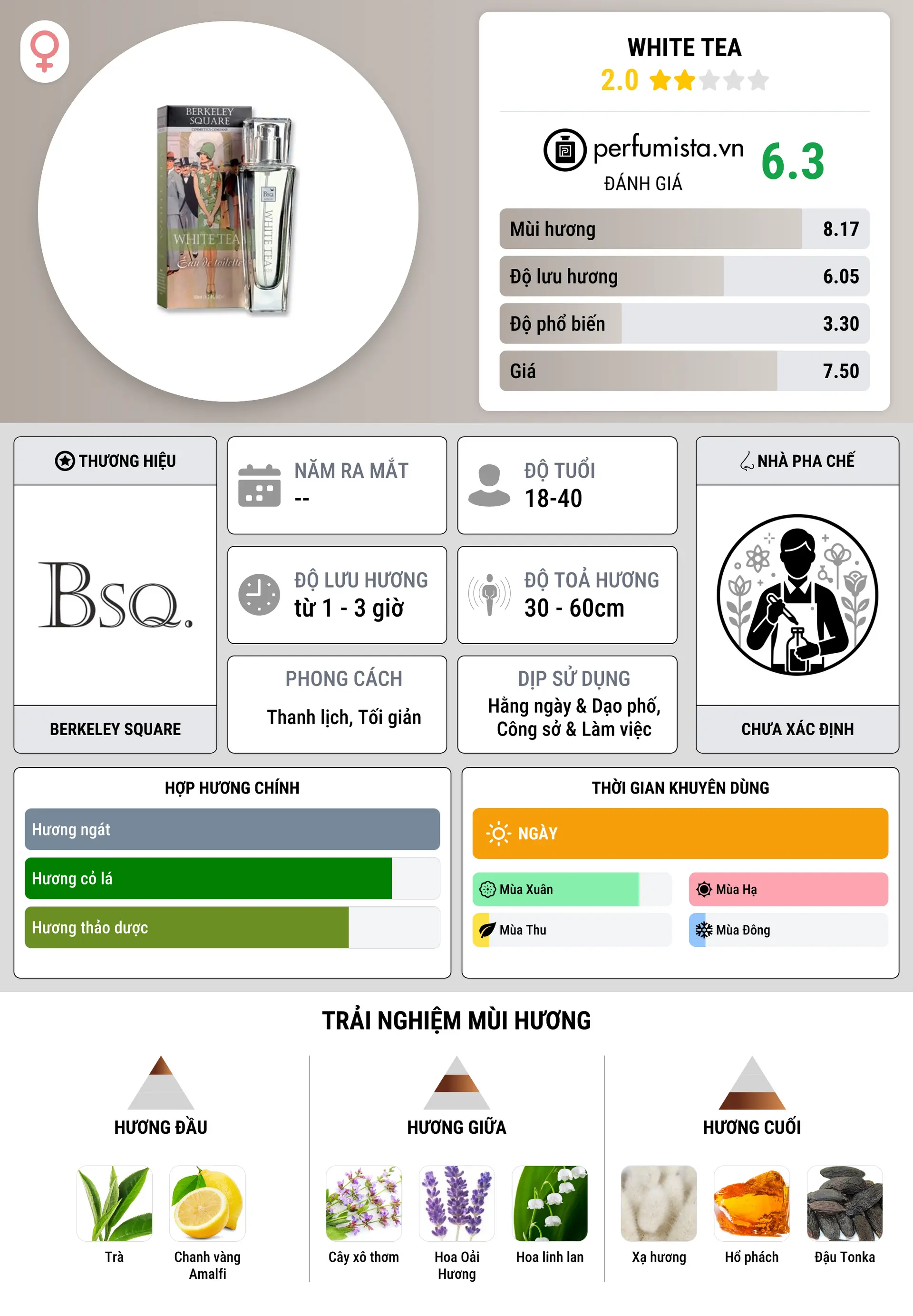Thông tin chi tiết White Tea
