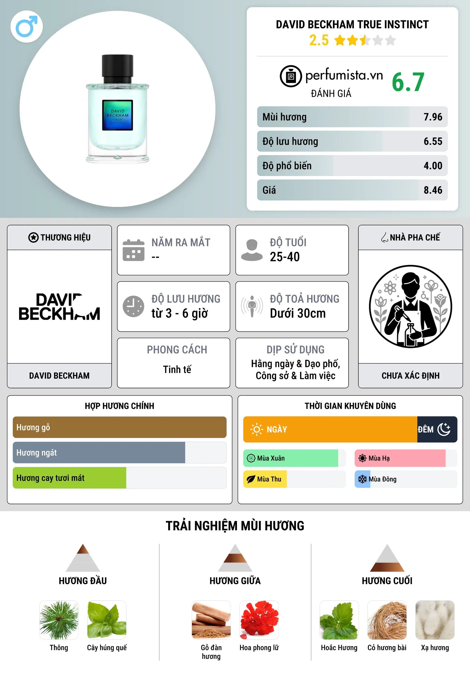 Thông tin chi tiết David Beckham True Instinct