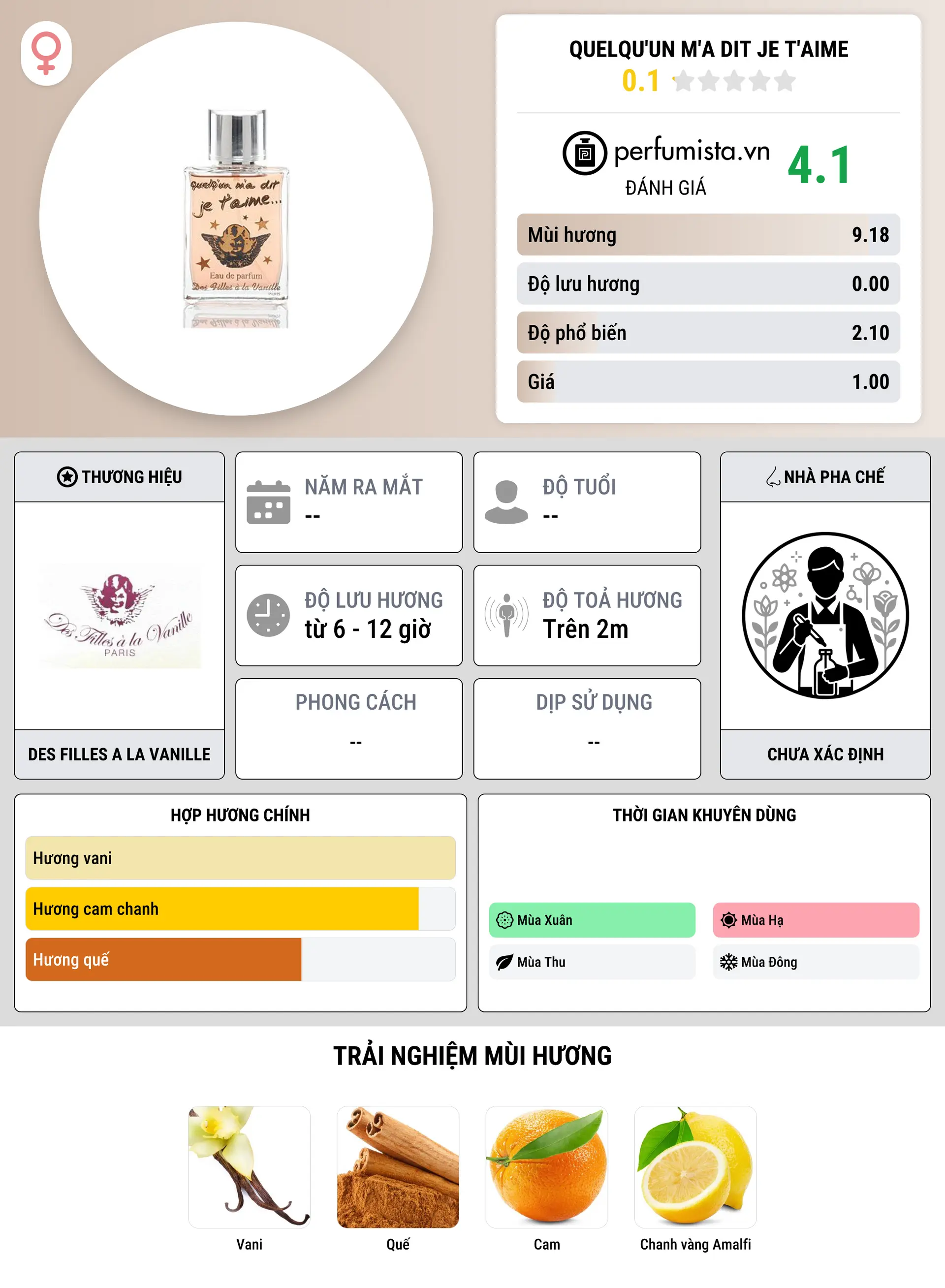 Thông tin chi tiết Quelqu'un m'a dit Je T'aime