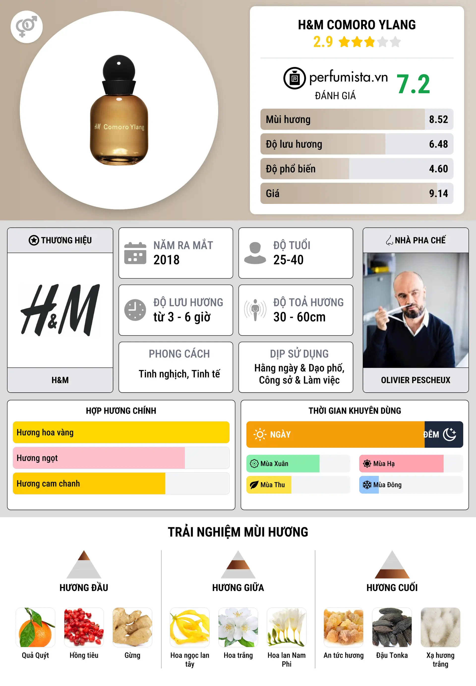 Thông tin chi tiết H&M Comoro Ylang