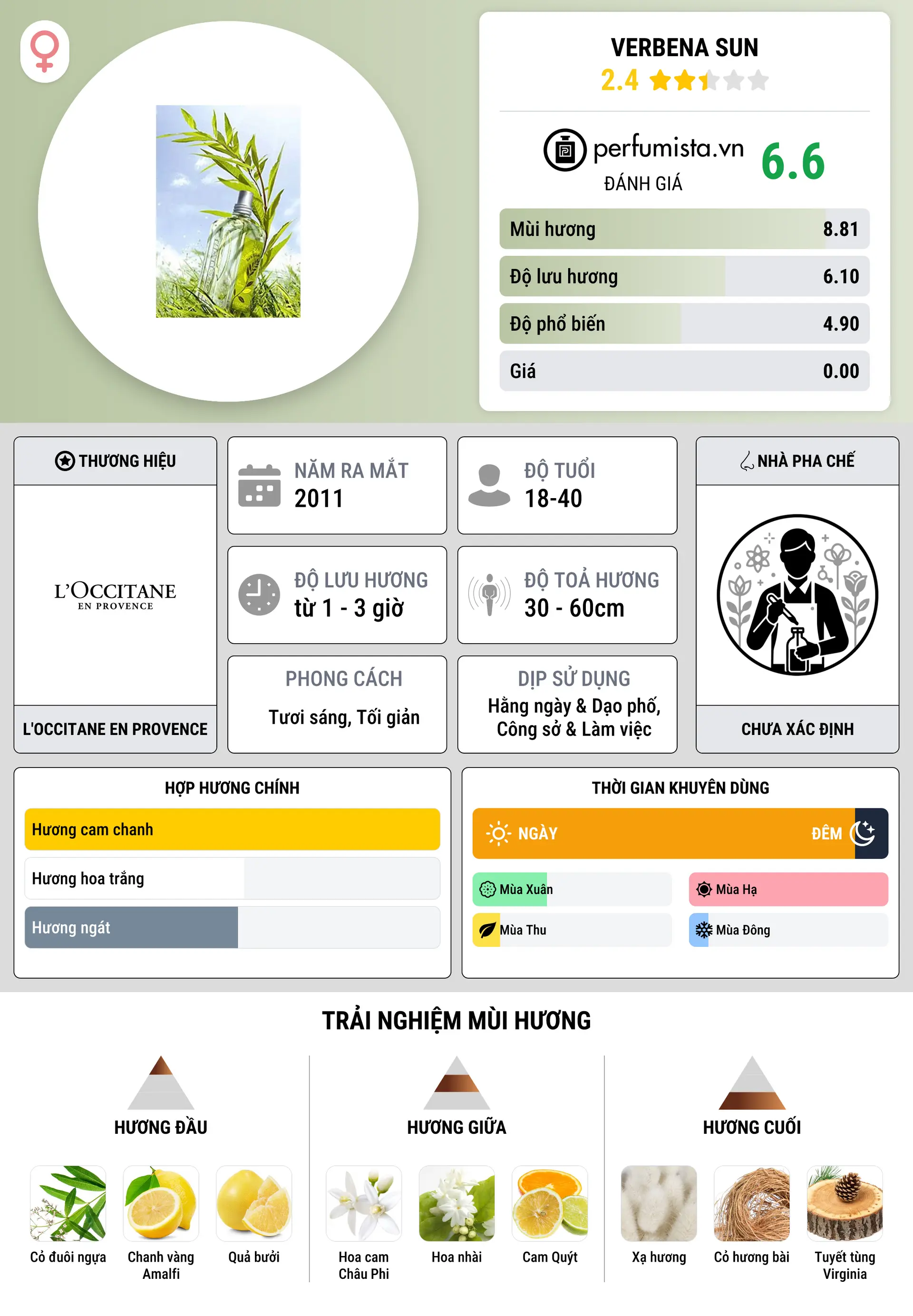 Thông tin chi tiết Verbena Sun