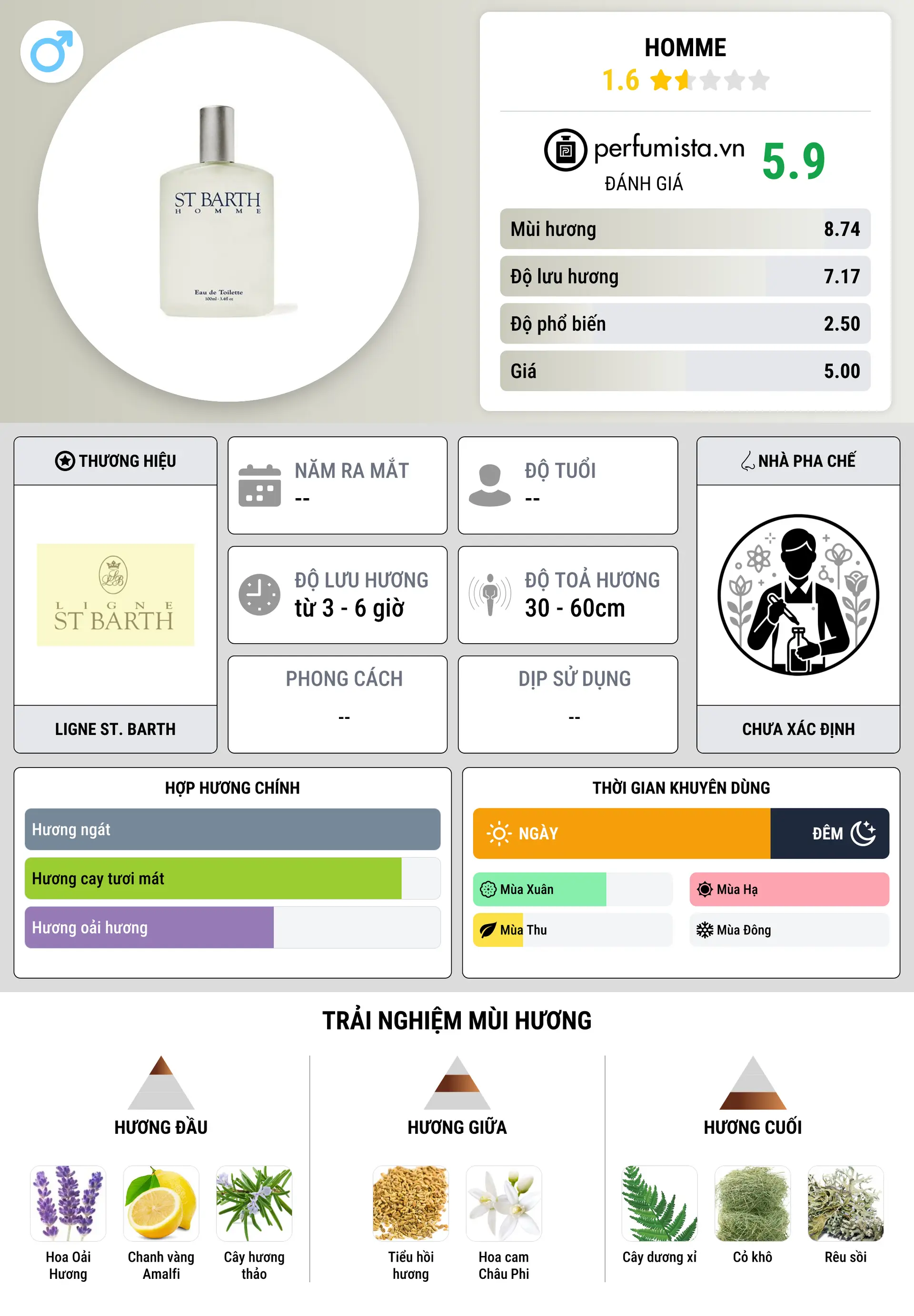 Thông tin chi tiết Homme