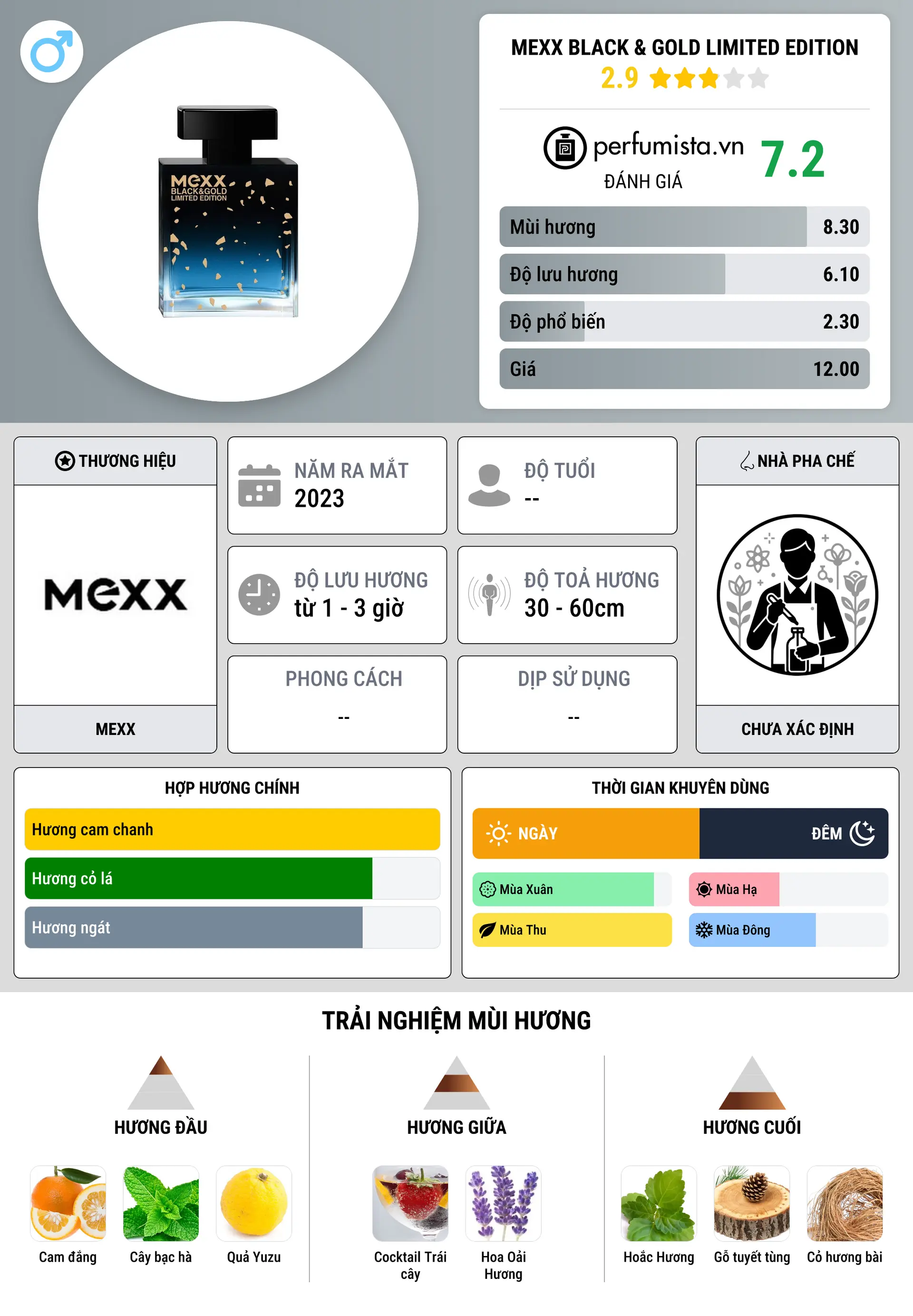 Thông tin chi tiết Mexx Black & Gold Limited Edition