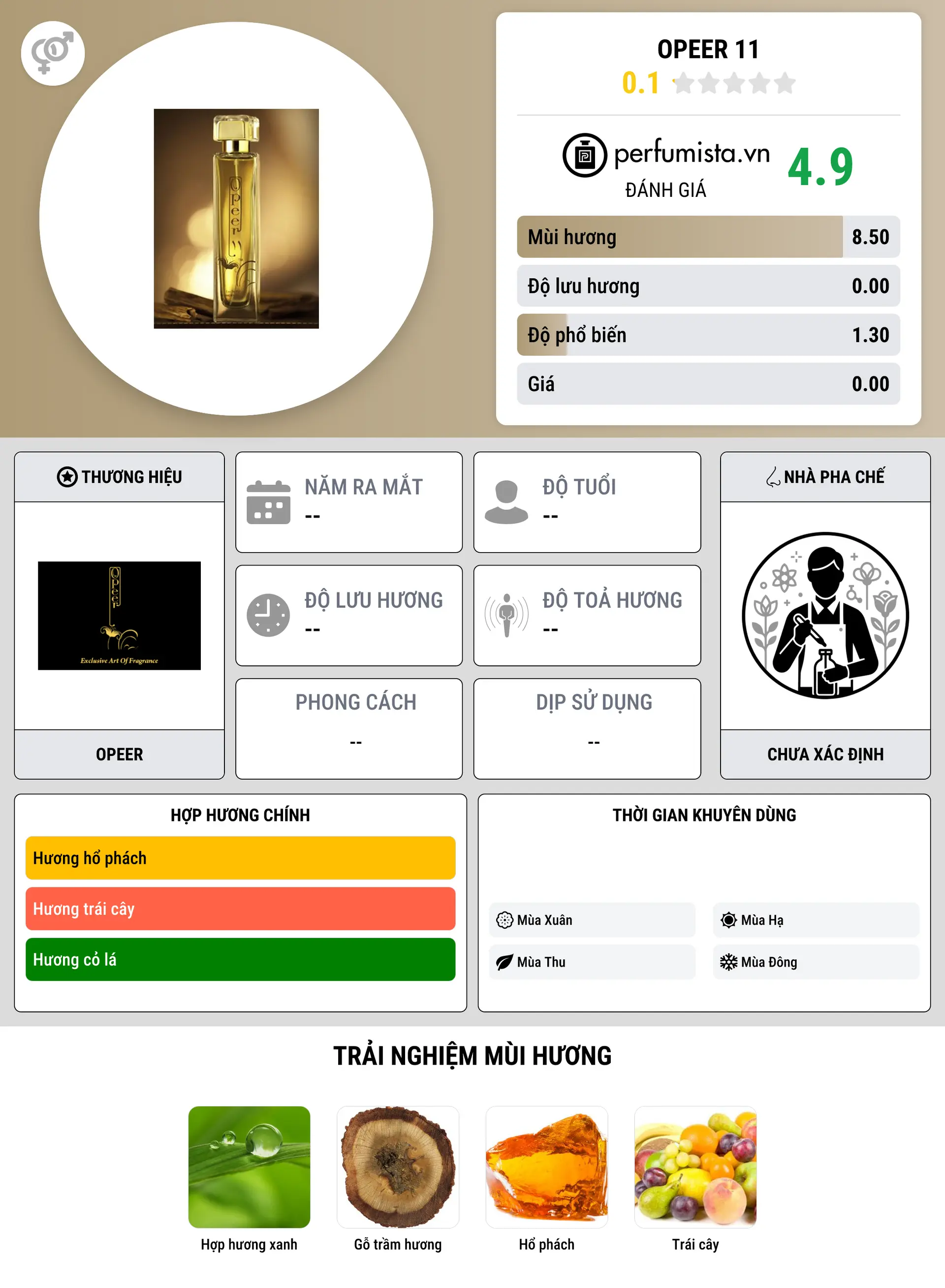 Thông tin chi tiết Opeer 11