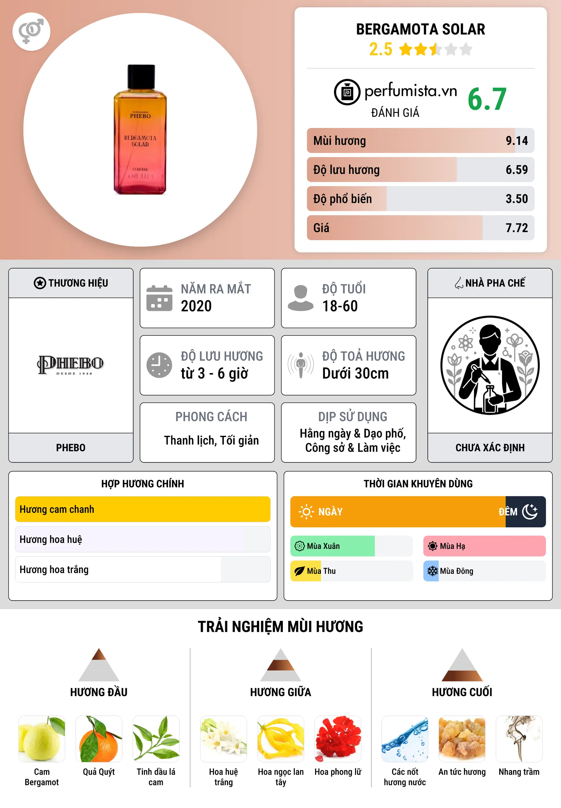 Thông tin chi tiết Bergamota Solar