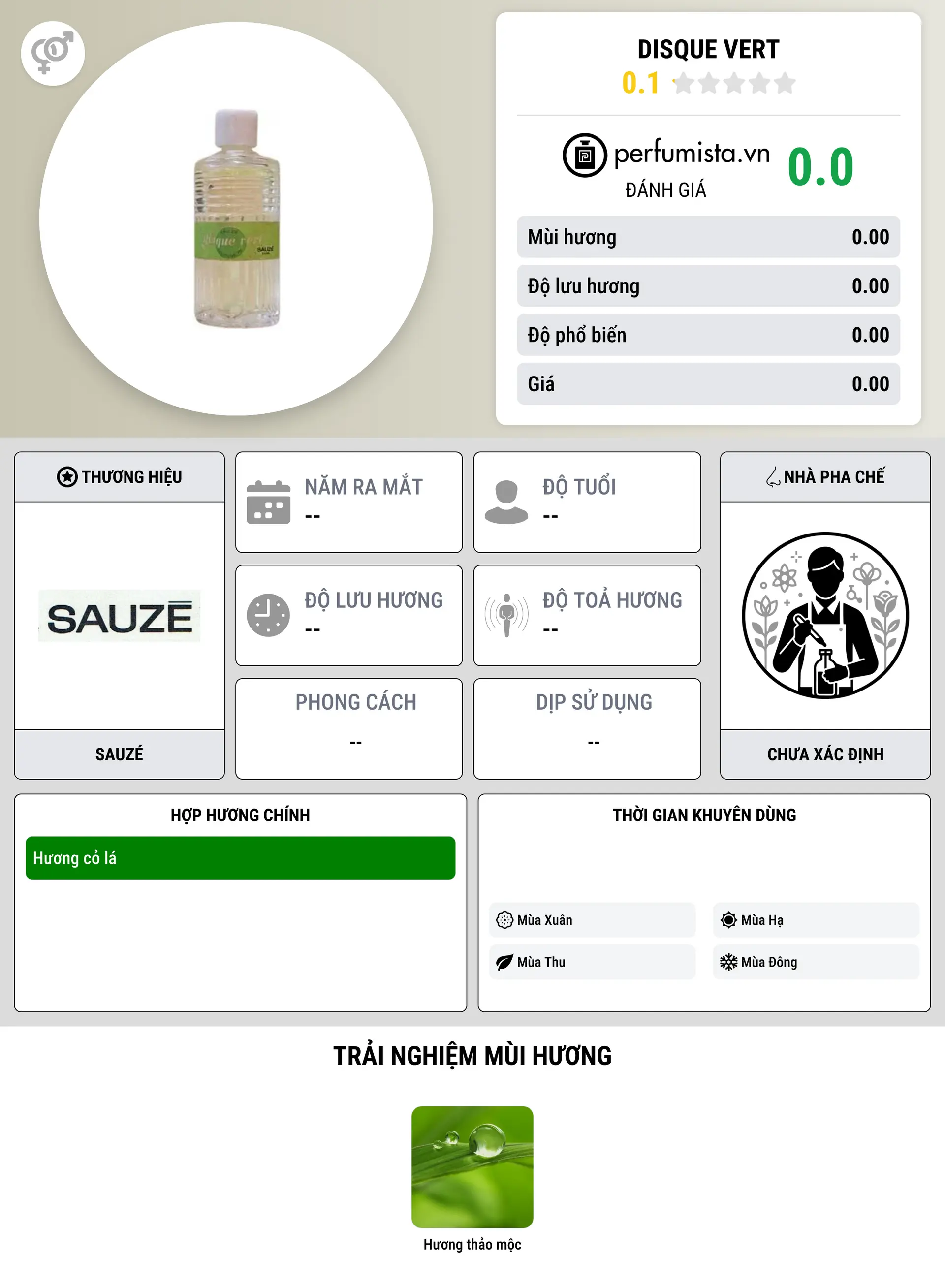 Thông tin chi tiết Disque Vert
