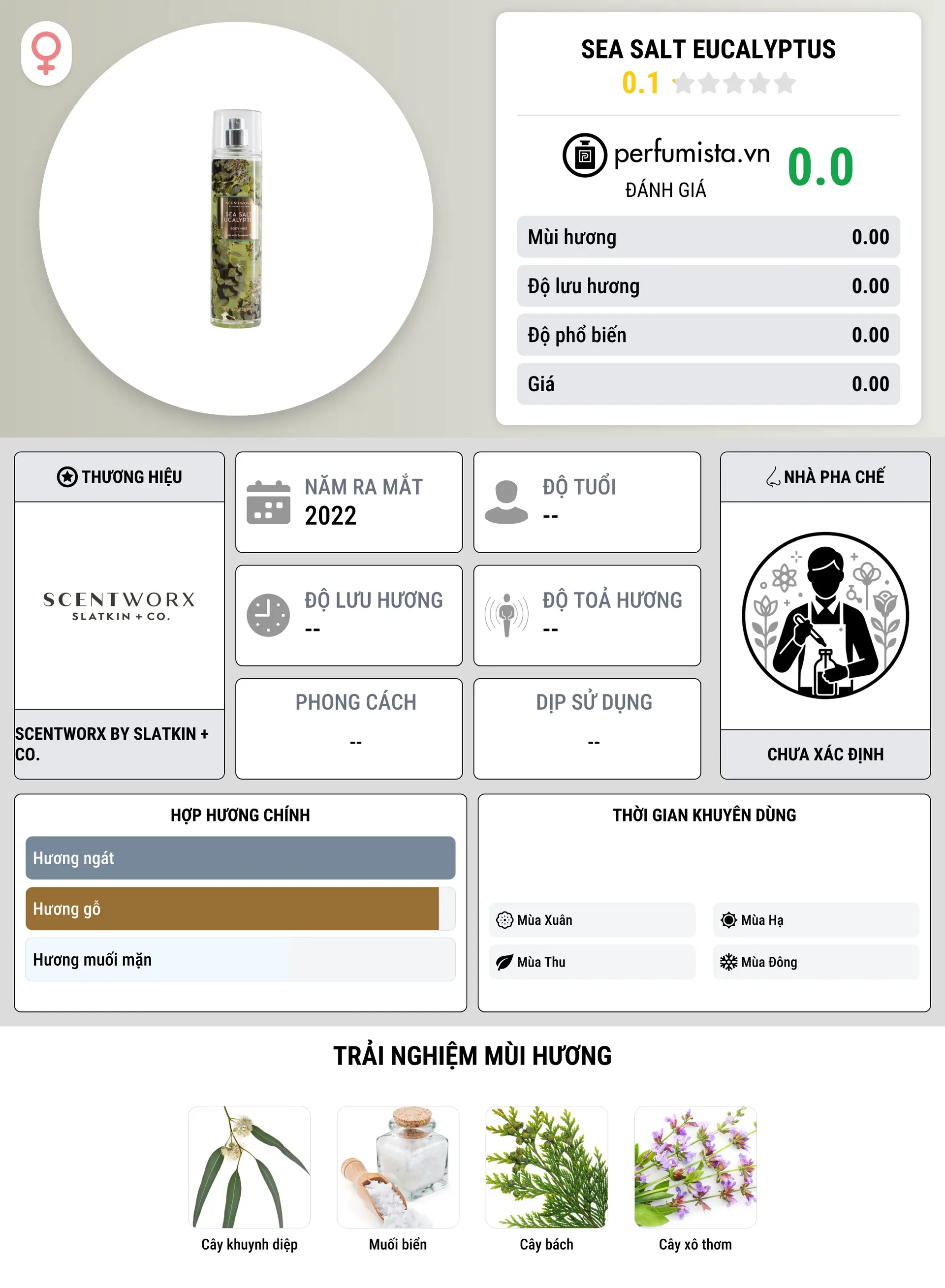 Thông tin chi tiết Sea Salt Eucalyptus