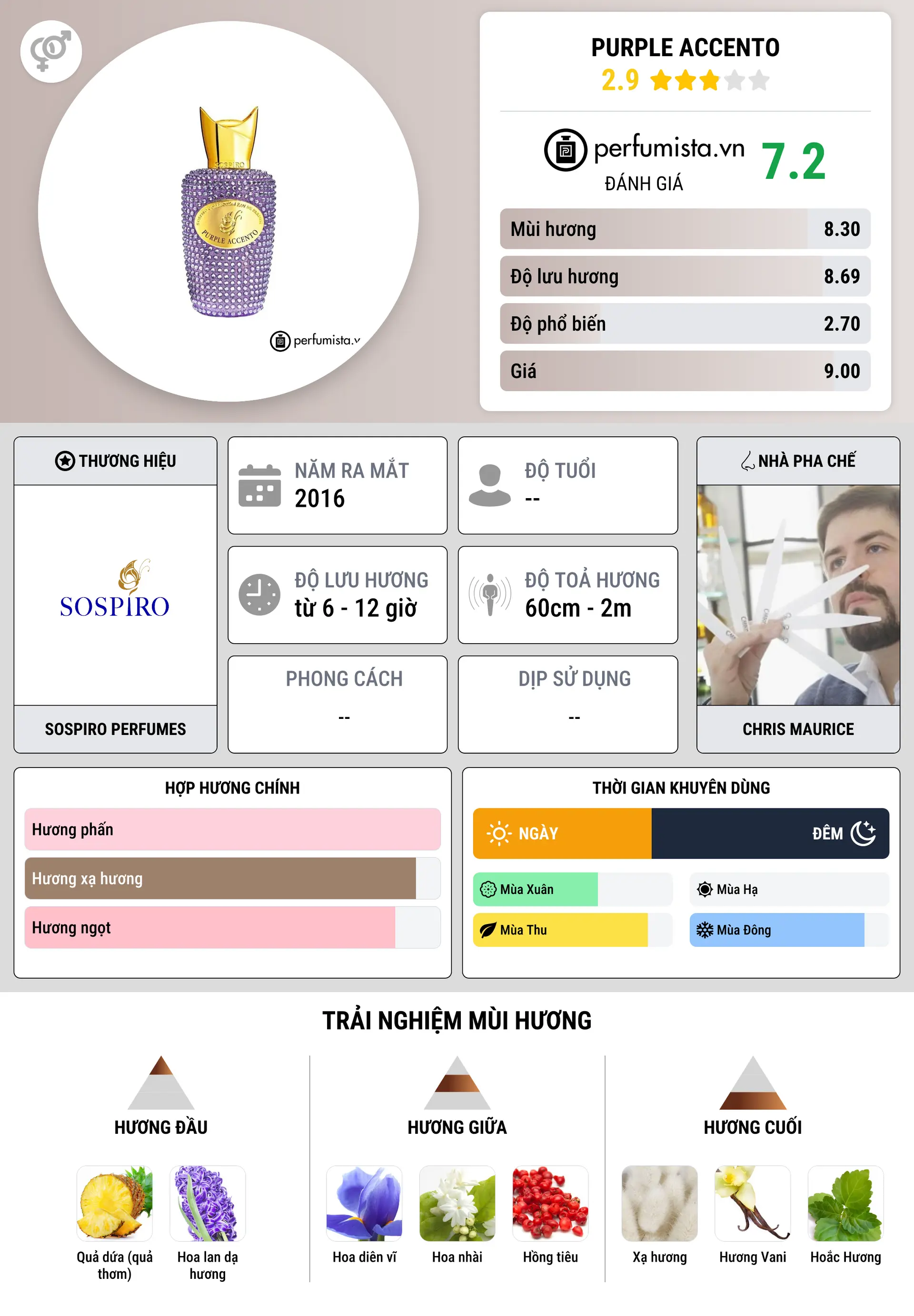 Thông tin chi tiết Purple Accento