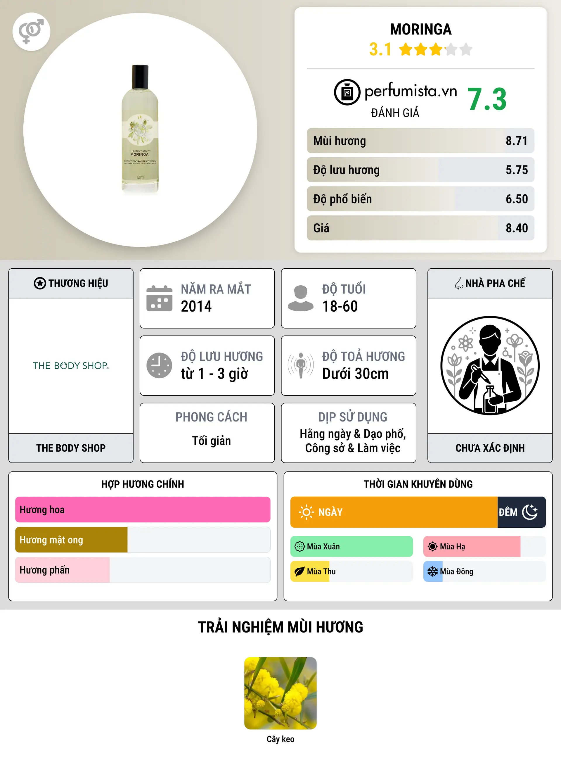 Thông tin chi tiết Moringa