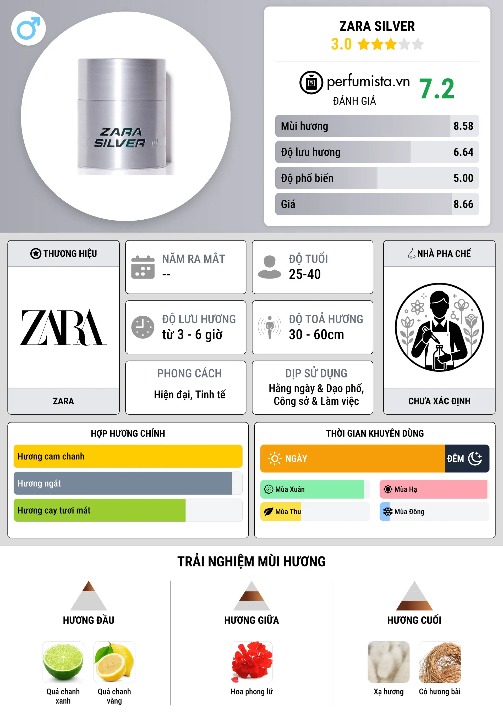 Thông tin chi tiết Zara Silver
