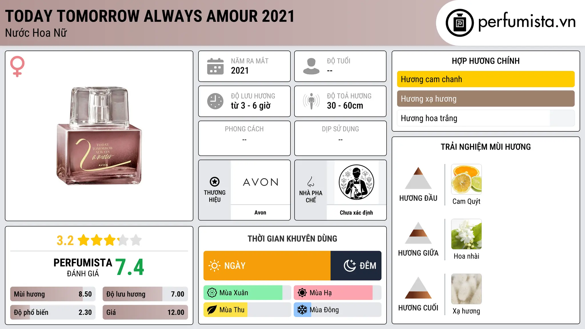 Thông tin chi tiết Today Tomorrow Always Amour 2021