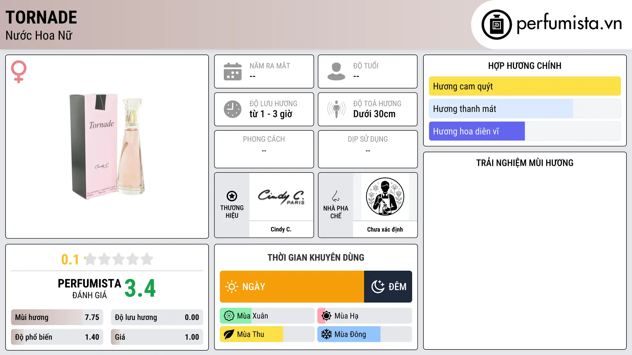 Thông tin chi tiết Tornade