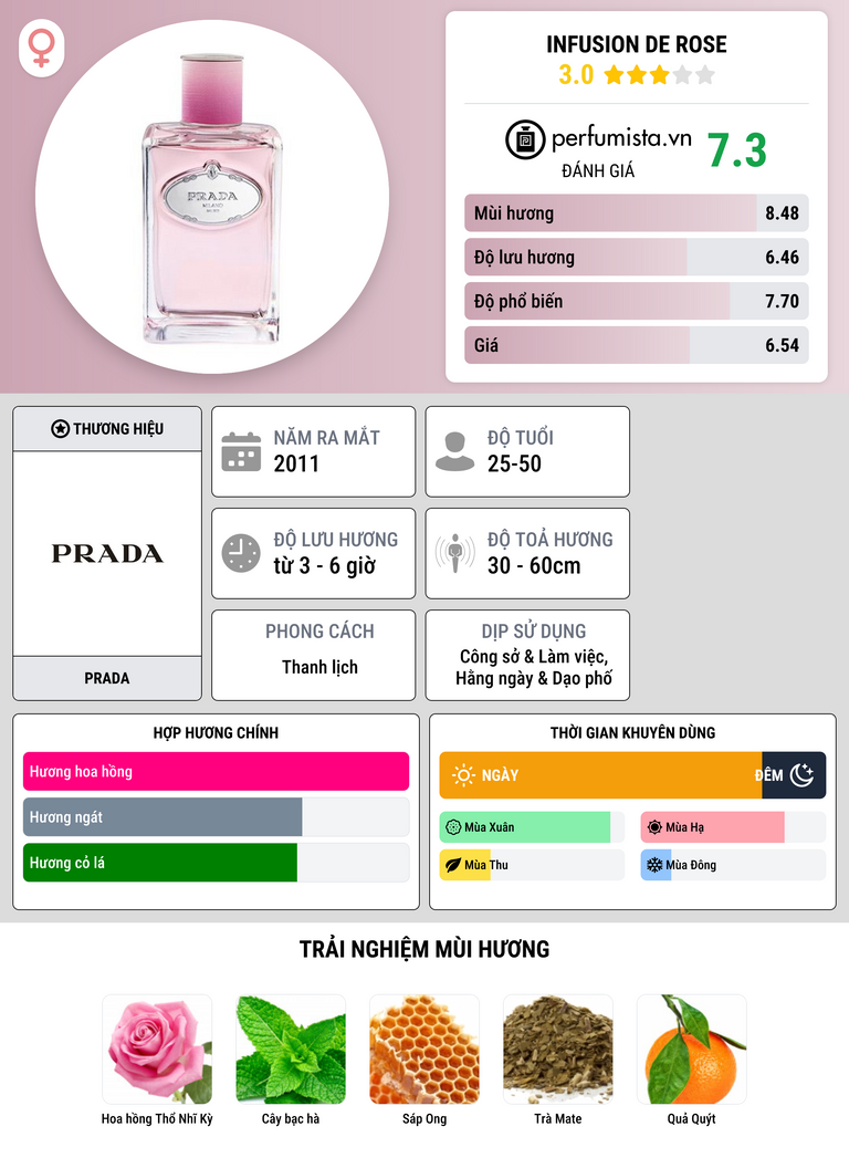 Thông tin chi tiết Infusion de Rose