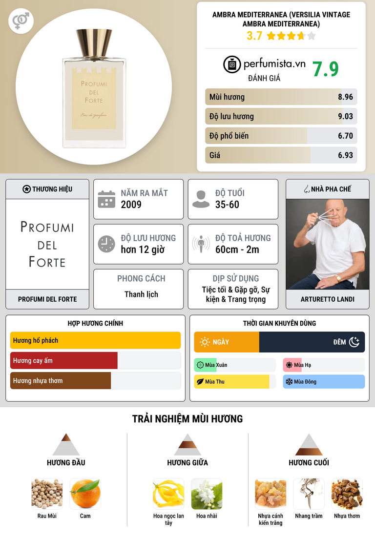 Thông tin chi tiết Ambra Mediterranea (Versilia Vintage Ambra Mediterranea)