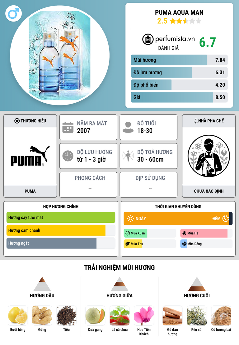Thông tin chi tiết Puma Aqua Man
