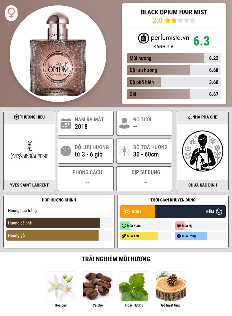 Thông tin chi tiết Black Opium Hair Mist