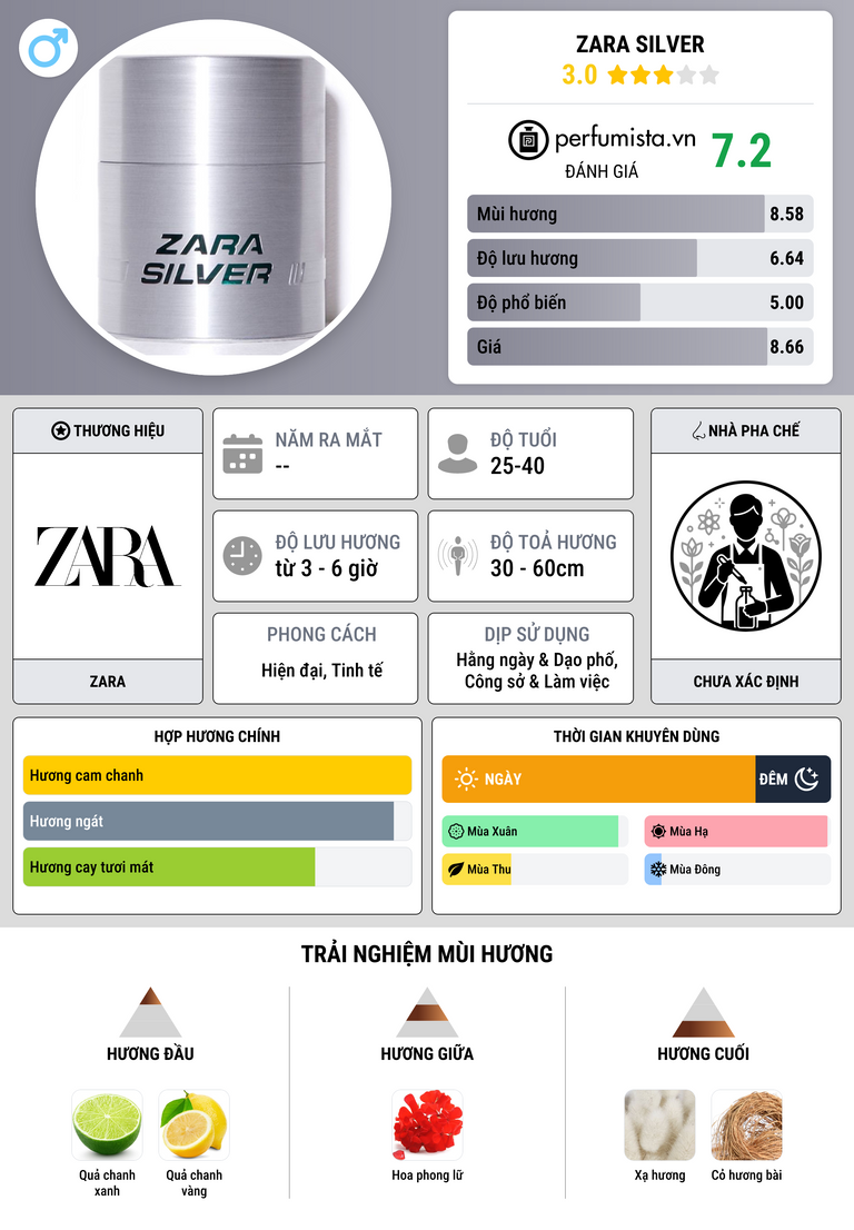Thông tin chi tiết Zara Silver